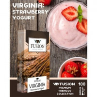 Табак Fusion Premium Virginia Strawberry Yogurt (Фьюжн Клубничный Йогурт) 100 грамм