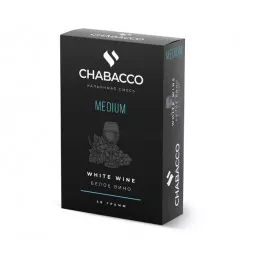 Бестабачная смесь для кальяна Chabacco Medium White Wine (Чабака Белое Вино) 50 грамм 