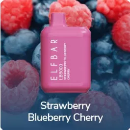 Электронные сигареты Elf Bar LB5000 Strawberry Blueberry Cherry (Клубника Черника Вишня)
