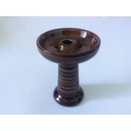 Чаша для кальяна керамическая коричневая фанел