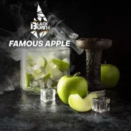 Табак Burn Black Famous Apple (Бёрн Блек Ледяное Зеленое Яблоко) 100 грамм