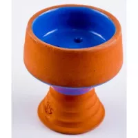 Чаша для кальяна RS Bowls TG (Turkish Glaze) классика персиковая с синими элементами 