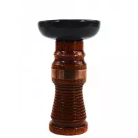 Чаша для кальяна RS Bowls Tradi (Wood) темно-серый верх, дерево-махагон, фанел