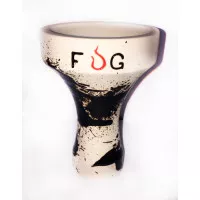 Чаша для кальяна FOG Assasin 1/2 (Фог Ассасин) Белая с черными пятнами