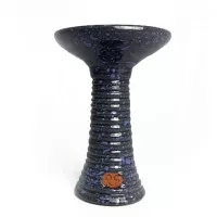 Чаша для кальяна RS Bowls Plate (PL) Черная с синими точками 