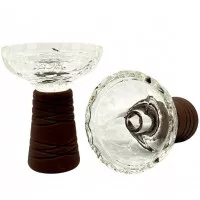 Стеклянная чаша для кальяна Yahya Diamond коричневая